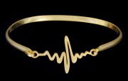 heartbeat bangle fashion bangle gold plated