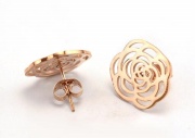 fashion earring stud, flower earring stud ,stainless steel e