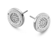 stainless steel earring stud with crystal stones, crystal ea