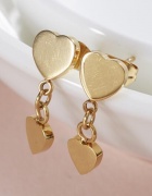 heart earring stud, stainless steel heart earring ,