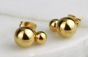 metal ball earring stud, stainless steel earring stud, fashi