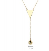 fashion triangle necklace ,stainless steel necklace, gold ne