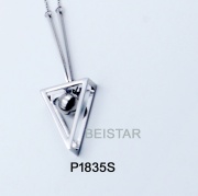 triangle fashion necklace, stainless steel triangle necklace