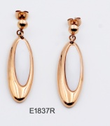 fashion rose gold earring , earring with white gemstone, sta