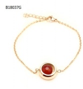 stainless steel gemstone bracelet, fashion agate bracelet fo