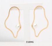 stainless steel earring stud,drop earring with pearl,fashion