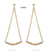 fashion gold earring drop. stainless steel earring stud with