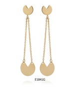 stainless steel earring drop. fashion gold earring stud