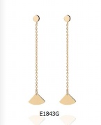 ashion gold drop earring ,stainless steel shell shape earrin