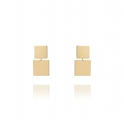 fashion gold square earring ,stainless steel squre shape ear