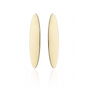 oval shape gold earring , stainless steel oval earring stud