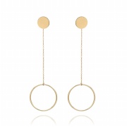 round loop drop earring stud  ,fashion gold earring