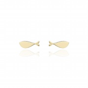 fish earring stud, fashion gold fish earring stud