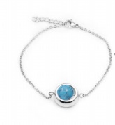 blue turquoise  bracelet for lady ,stainless steel turquoise