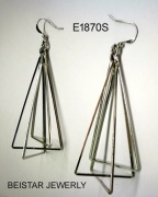 triangle dangle earrings,fashion triangle earring ,
