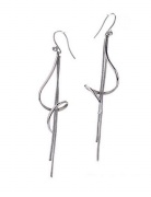 fashion tassel earring with crystal hook ,stainless steel ta