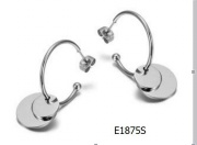 fashion hoop earring with dangles, stainless steel hoop earr