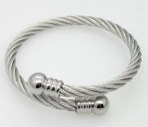 fashion wire twist bangle ,stainlesss steel wire bangle