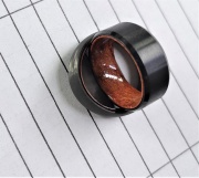 Titanium Ring Koa Wood, Wedding Band for Men Women
