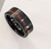 Classic  Tungsten Carbide Ring black Polished with wood