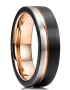 Men's 8mm Tungsten Ring   Matte Finish Brushed Wedding band