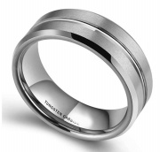 Tungsten Ring Brushed Wedding band