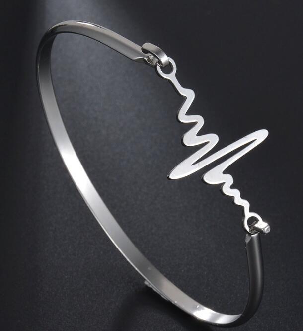 heartbeat bangle, fashion bangle, stainless steel bangle