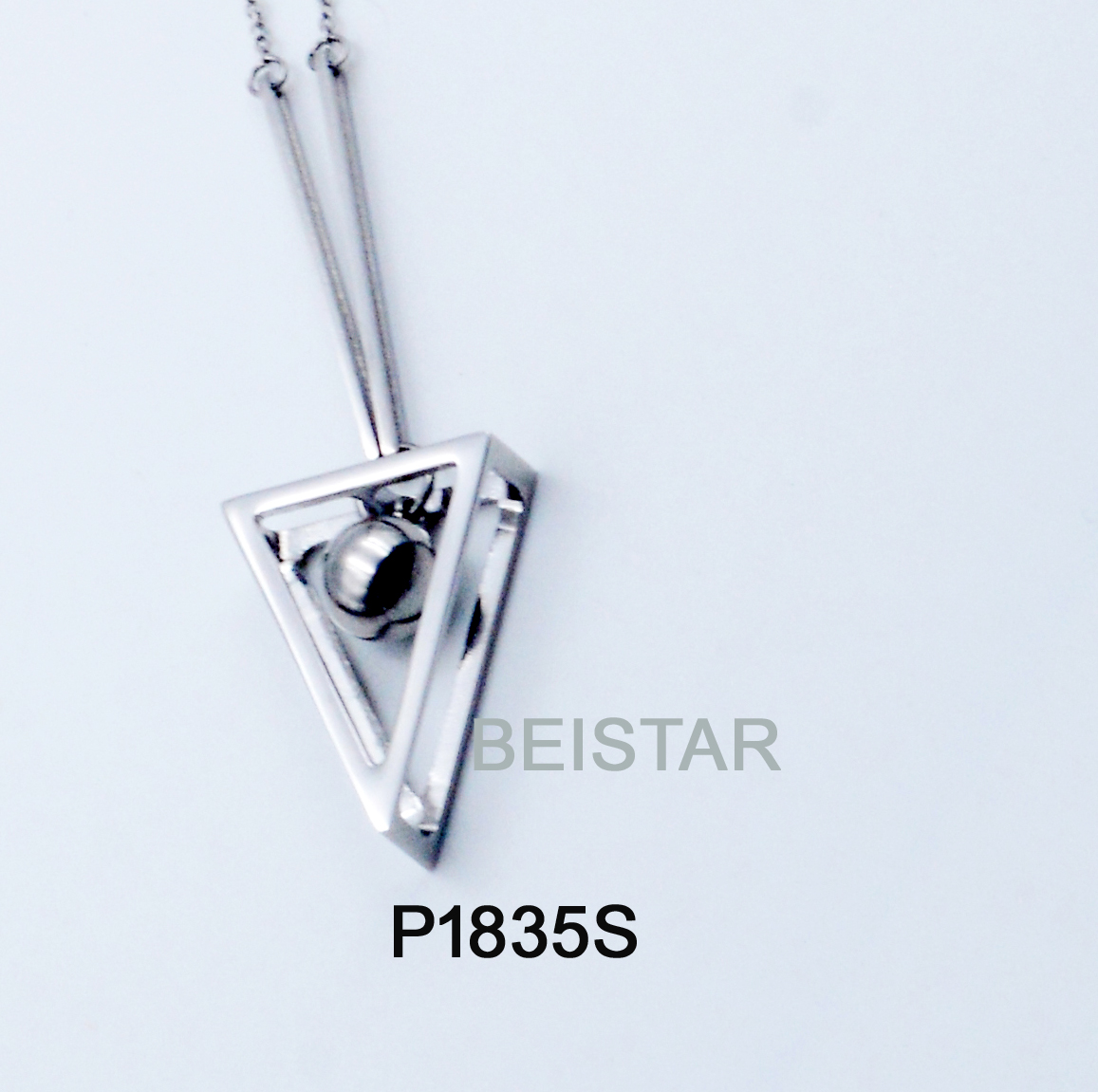 triangle fashion necklace, stainless steel triangle necklace