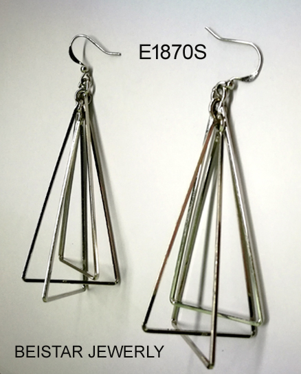 triangle dangle earrings,fashion triangle earring , stainless steel triangle earring 