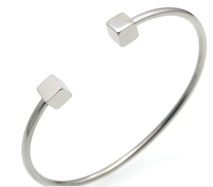 stainless steel squre ball adjust bangle